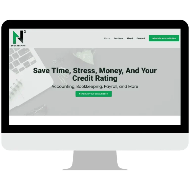 N2bookkeeping Homepage Mockup